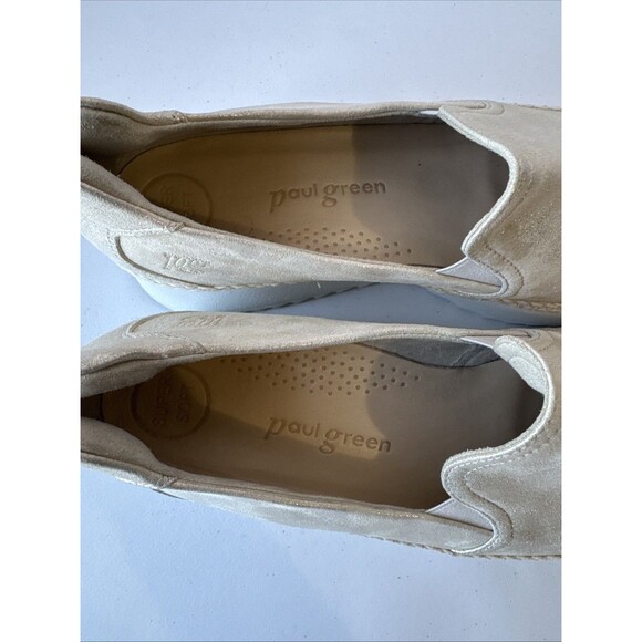 Paul Green Candice Metallic Silver Leather Platform Slip-On Sneakers Women Sz 9 - Picture 12 of 15